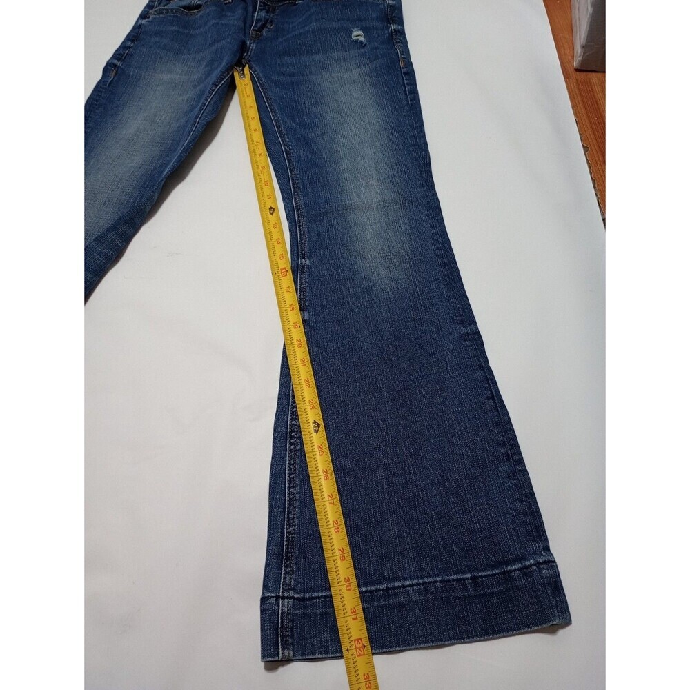 Rock & Roll Cowgirl Jeans Womens 31x34 Trouser Flare Dark Wash - Picture 4 of 16